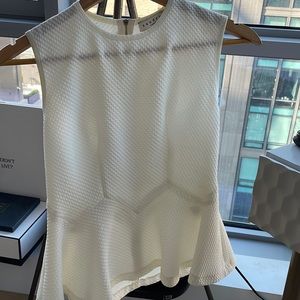 Sandro peplum cream top